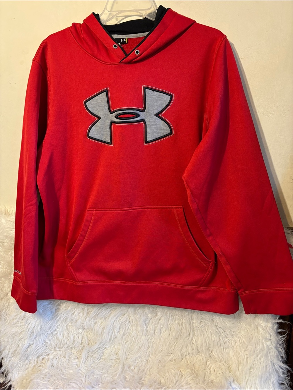 Under Armour Red Hoodie with Gray Logo